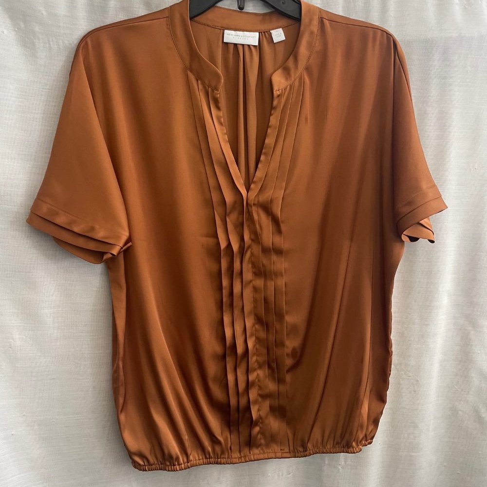 Size M Satin NY&C Blouse in Copper Color